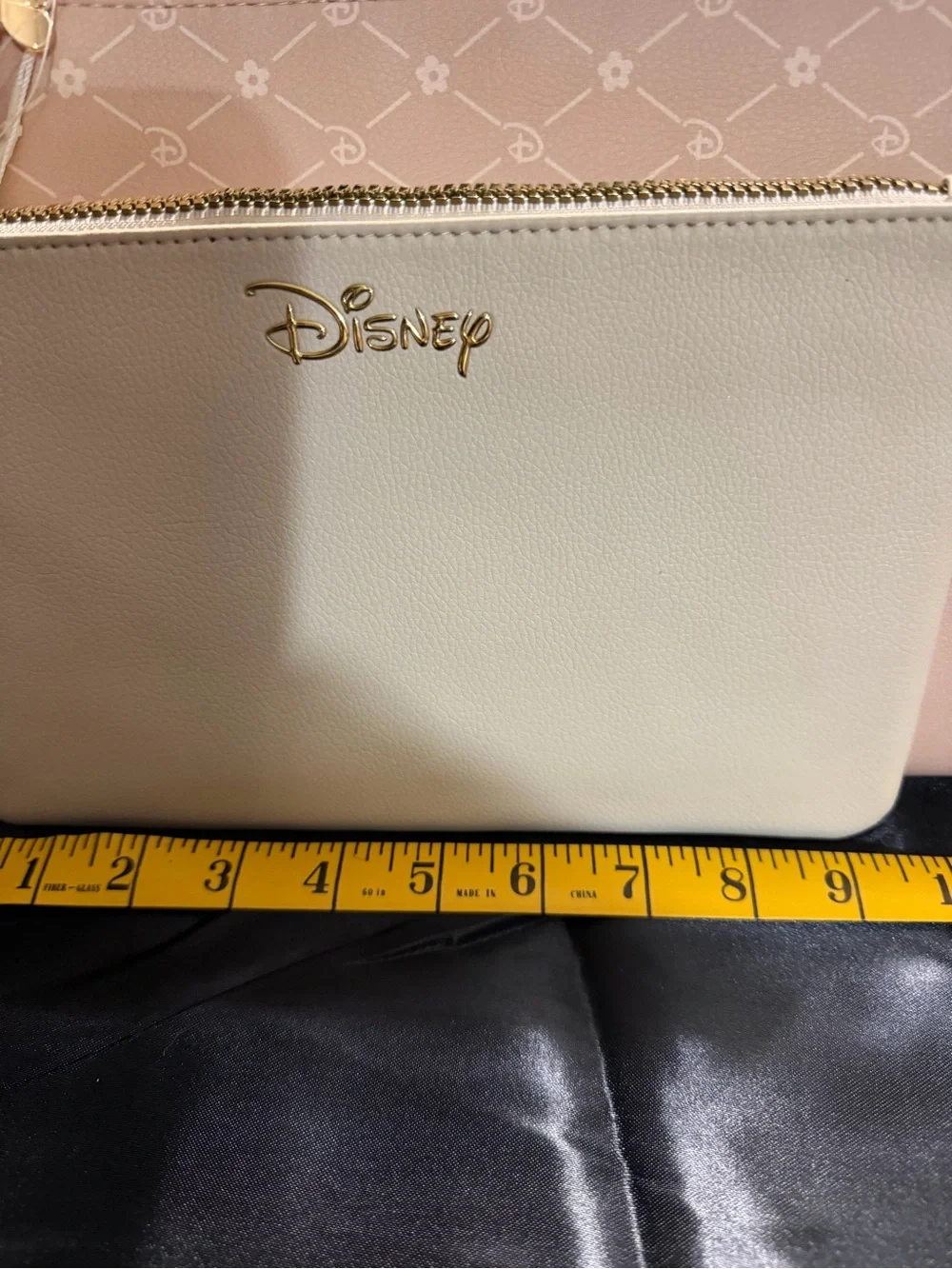 Disney Bambi Beige and Blush Zip Cosmetic Pouch Set